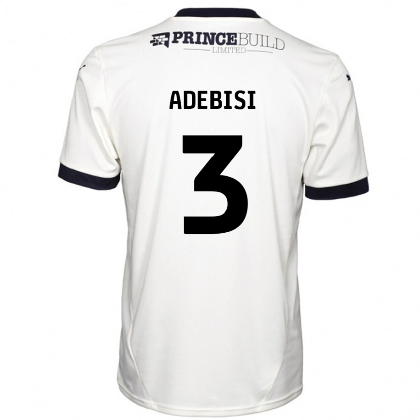 Danxen Mujer Camiseta Rio Adebisi #3 Blanquecino Negro 2ª Equipación 2024/25 La Camisa México