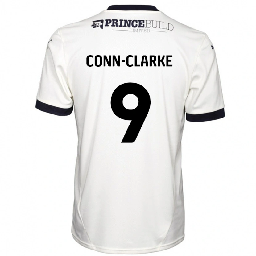 Danxen Mujer Camiseta Chris Conn-Clarke #9 Blanquecino Negro 2ª Equipación 2024/25 La Camisa México