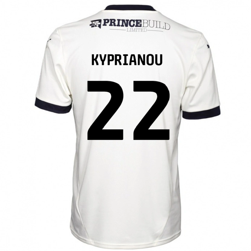 Danxen Mujer Camiseta Hector Kyprianou #22 Blanquecino Negro 2ª Equipación 2024/25 La Camisa México