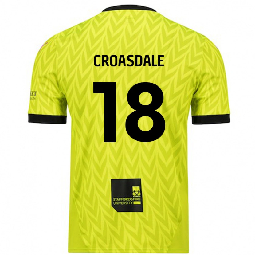 Danxen Mujer Camiseta Ryan Croasdale #18 Verde Fluorescente 2ª Equipación 2024/25 La Camisa México