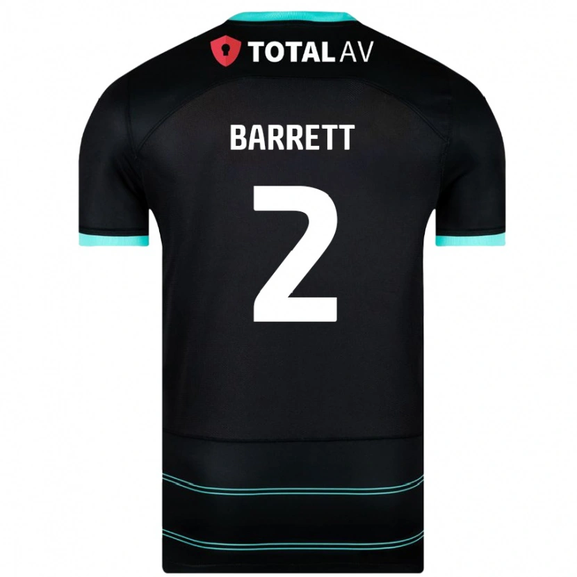 Danxen Mujer Camiseta Nicole Barrett #2 Negro 2ª Equipación 2024/25 La Camisa México