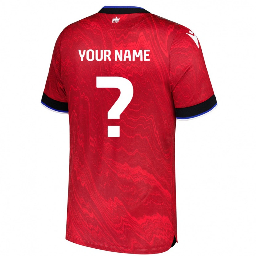 Danxen Mujer Camiseta Su Nombre #0 Rojo Negro 2ª Equipación 2024/25 La Camisa México