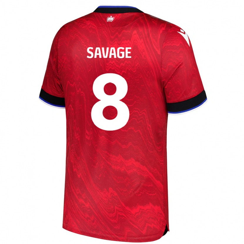 Danxen Mujer Camiseta Charlie Savage #8 Rojo Negro 2ª Equipación 2024/25 La Camisa México