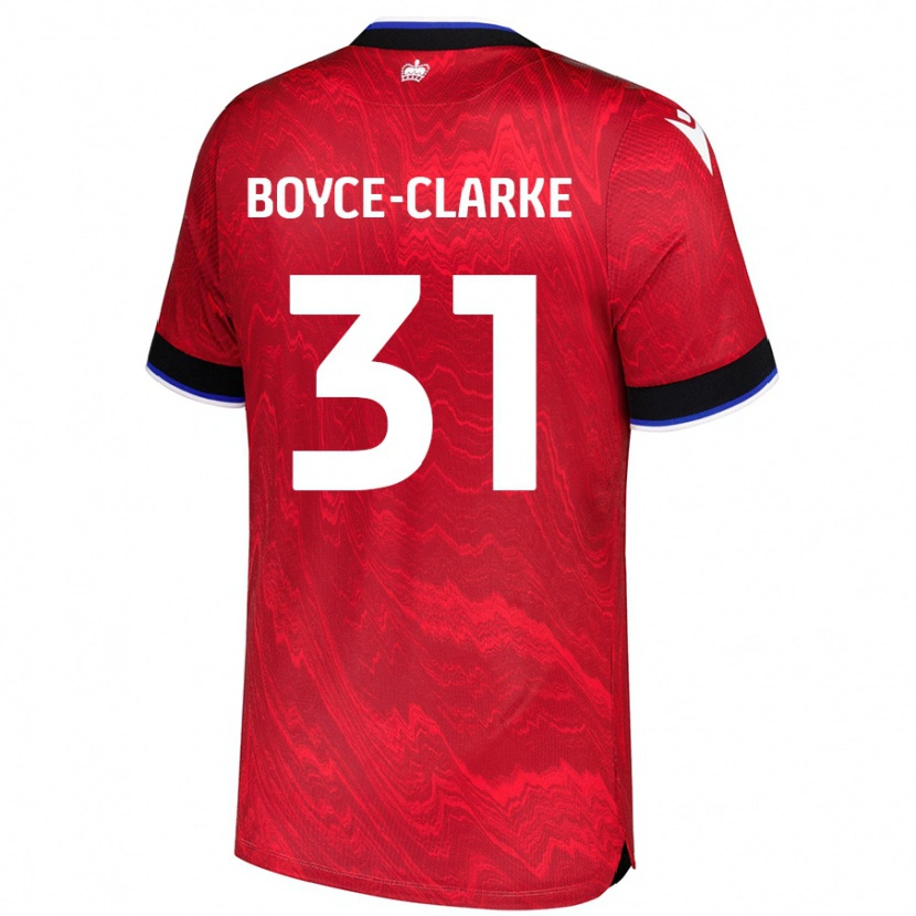 Danxen Mujer Camiseta Coniah Boyce-Clarke #31 Rojo Negro 2ª Equipación 2024/25 La Camisa México
