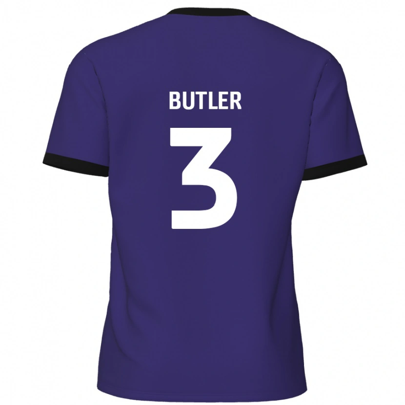 Danxen Mujer Camiseta Dan Butler #3 Púrpura 2ª Equipación 2024/25 La Camisa México