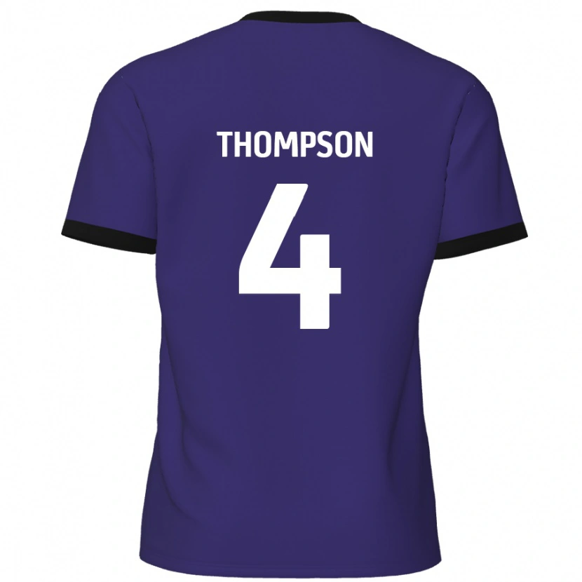 Danxen Mujer Camiseta Nathan Thompson #4 Púrpura 2ª Equipación 2024/25 La Camisa México