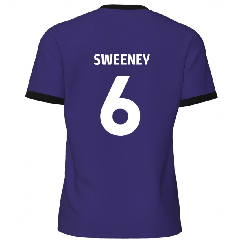 Danxen Mujer Camiseta Dan Sweeney #6 Púrpura 2ª Equipación 2024/25 La Camisa México
