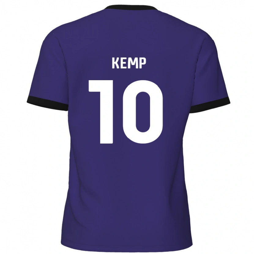 Danxen Mujer Camiseta Dan Kemp #10 Púrpura 2ª Equipación 2024/25 La Camisa México