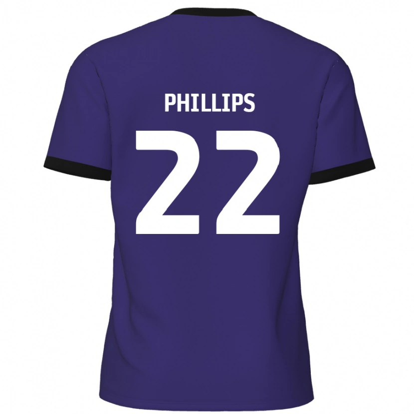 Danxen Mujer Camiseta Daniel Phillips #22 Púrpura 2ª Equipación 2024/25 La Camisa México