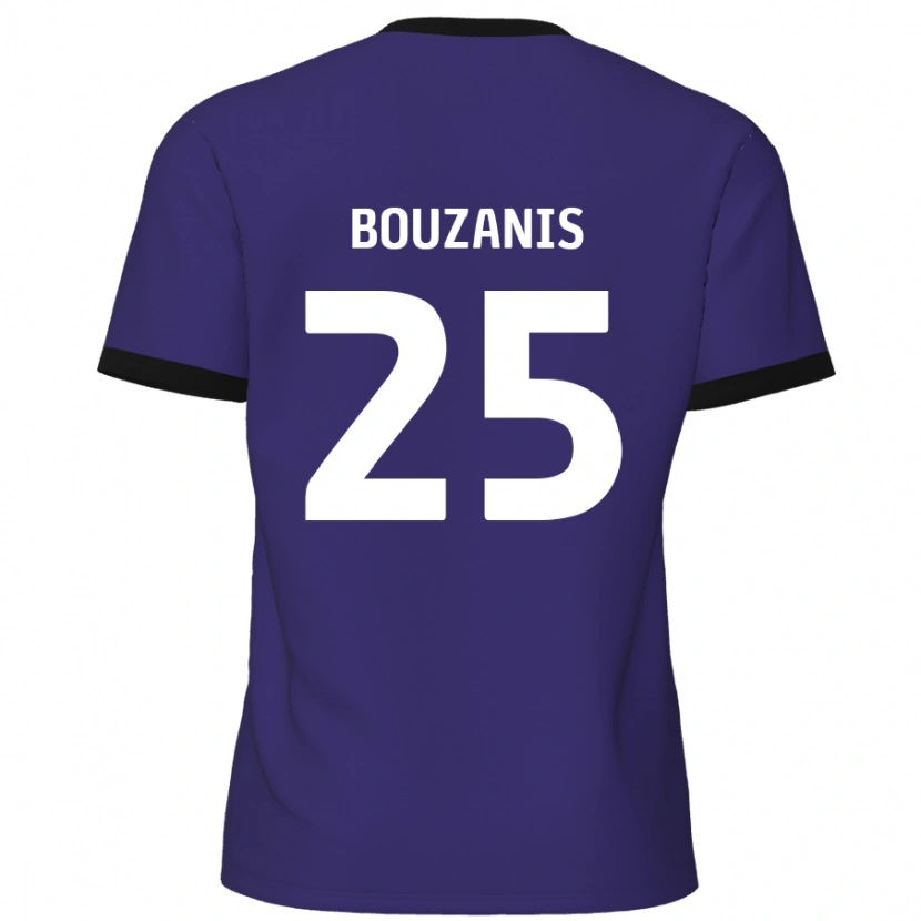 Danxen Mujer Camiseta Dean Bouzanis #25 Púrpura 2ª Equipación 2024/25 La Camisa México