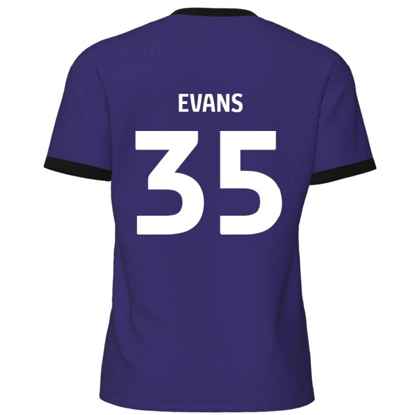 Danxen Mujer Camiseta Makise Evans #35 Púrpura 2ª Equipación 2024/25 La Camisa México
