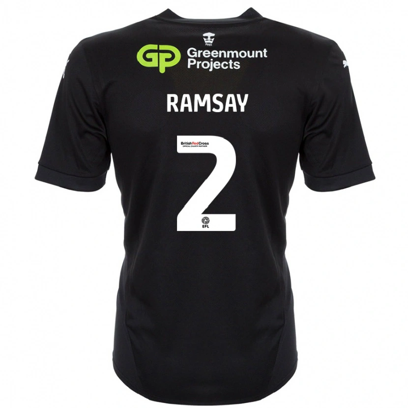 Danxen Mujer Camiseta Calvin Ramsay #2 Negro 2ª Equipación 2024/25 La Camisa México