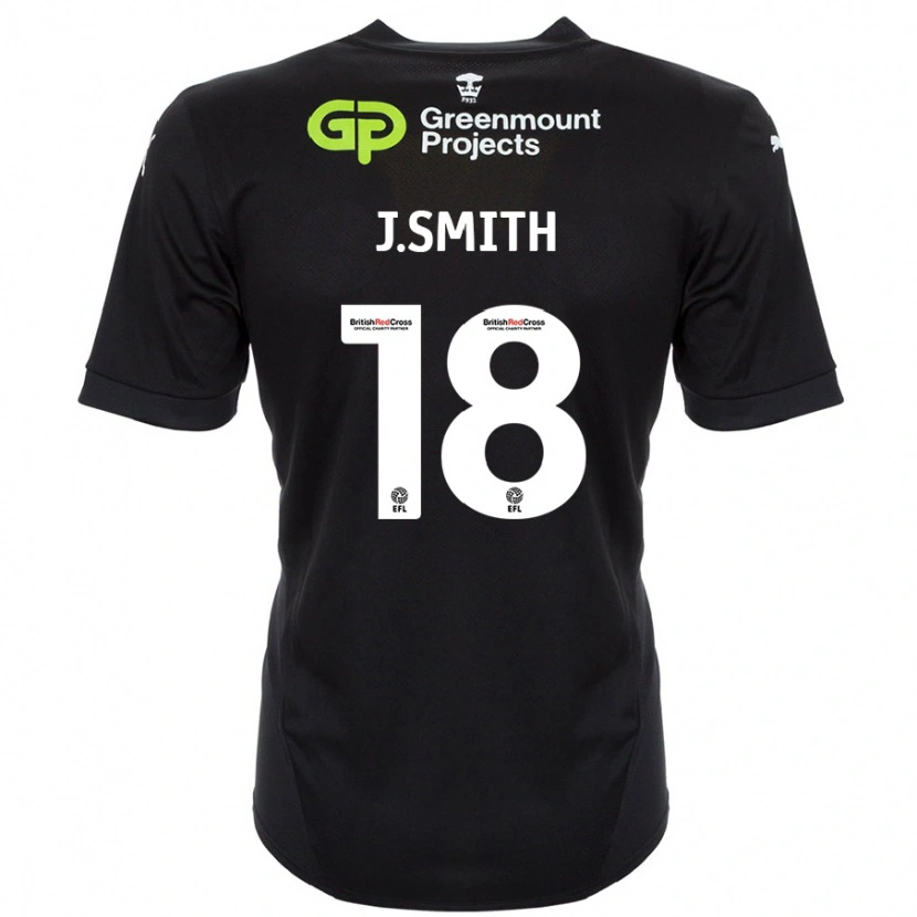Danxen Mujer Camiseta Jonny Smith #18 Negro 2ª Equipación 2024/25 La Camisa México
