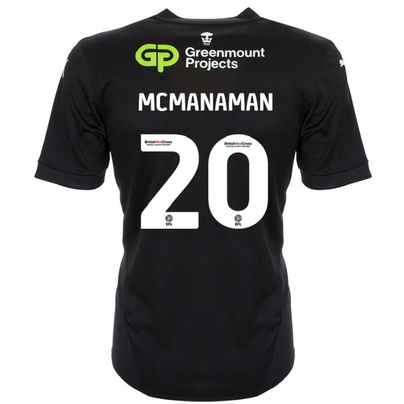 Danxen Mujer Camiseta Callum Mcmanaman #20 Negro 2ª Equipación 2024/25 La Camisa México