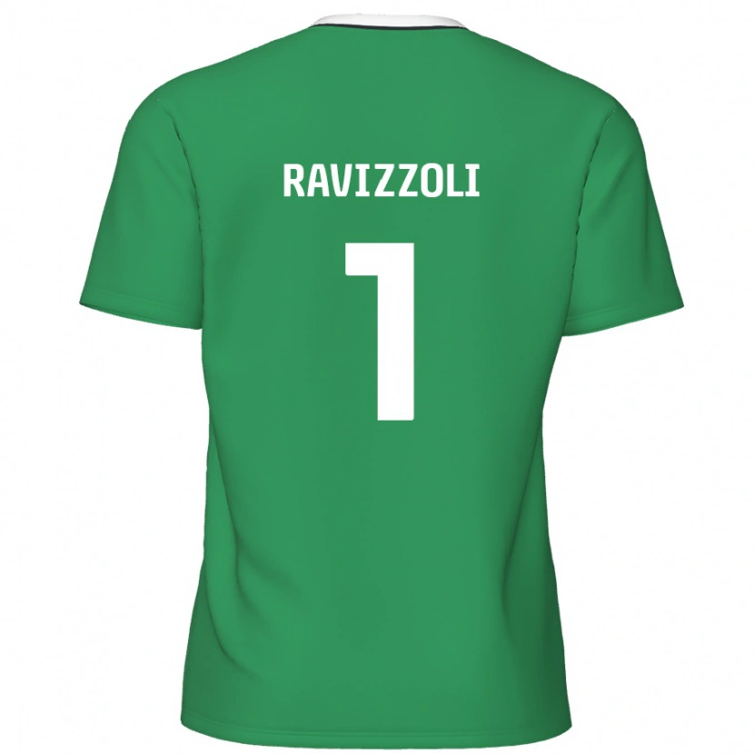Danxen Mujer Camiseta Franco Ravizzoli #1 Verde Rayas Blancas 2ª Equipación 2024/25 La Camisa México