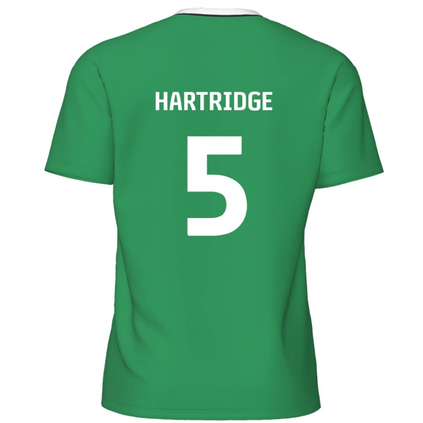 Danxen Mujer Camiseta Alex Hartridge #5 Verde Rayas Blancas 2ª Equipación 2024/25 La Camisa México