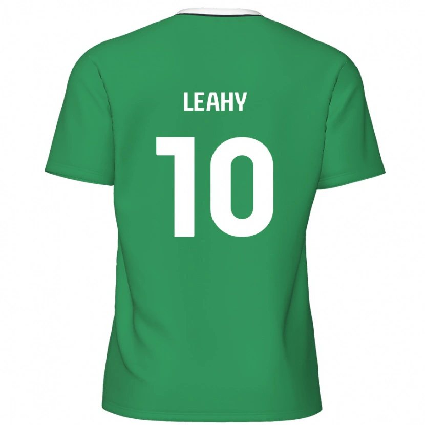 Danxen Mujer Camiseta Luke Leahy #10 Verde Rayas Blancas 2ª Equipación 2024/25 La Camisa México
