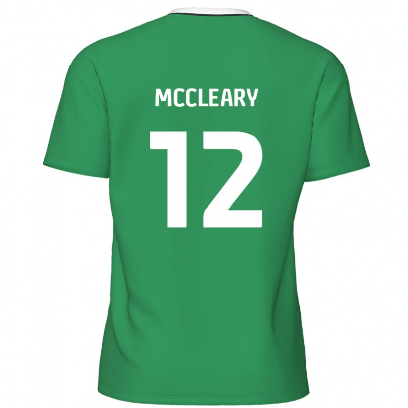 Danxen Mujer Camiseta Garath Mccleary #12 Verde Rayas Blancas 2ª Equipación 2024/25 La Camisa México