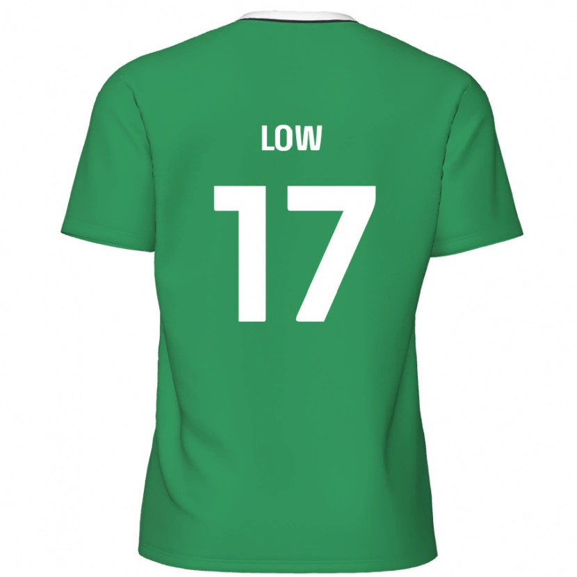 Danxen Mujer Camiseta Joe Low #17 Verde Rayas Blancas 2ª Equipación 2024/25 La Camisa México