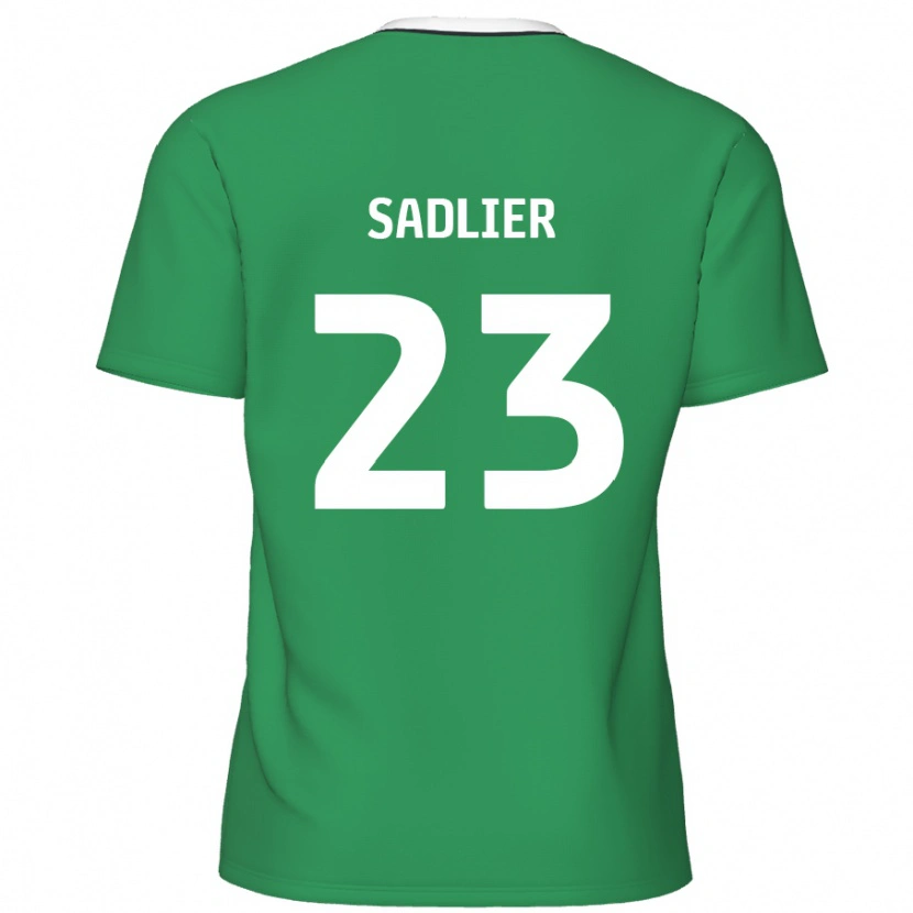 Danxen Mujer Camiseta Kieran Sadlier #23 Verde Rayas Blancas 2ª Equipación 2024/25 La Camisa México