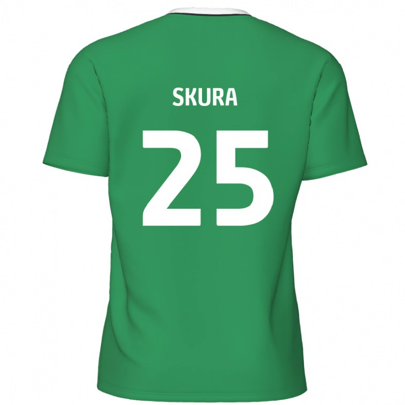 Danxen Mujer Camiseta Declan Skura #25 Verde Rayas Blancas 2ª Equipación 2024/25 La Camisa México