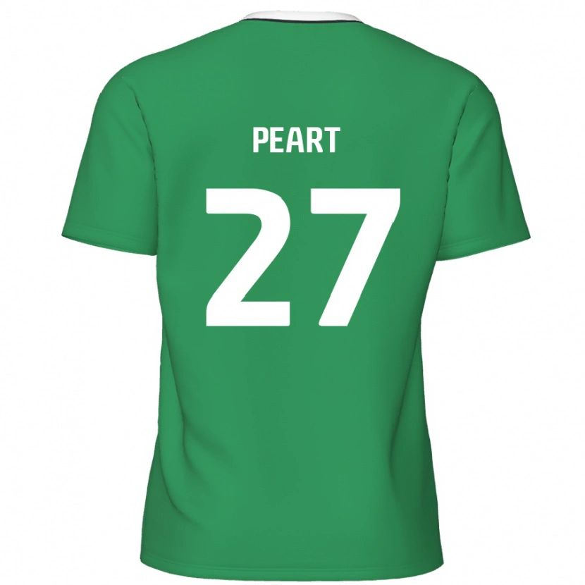 Danxen Mujer Camiseta Brody Peart #27 Verde Rayas Blancas 2ª Equipación 2024/25 La Camisa México