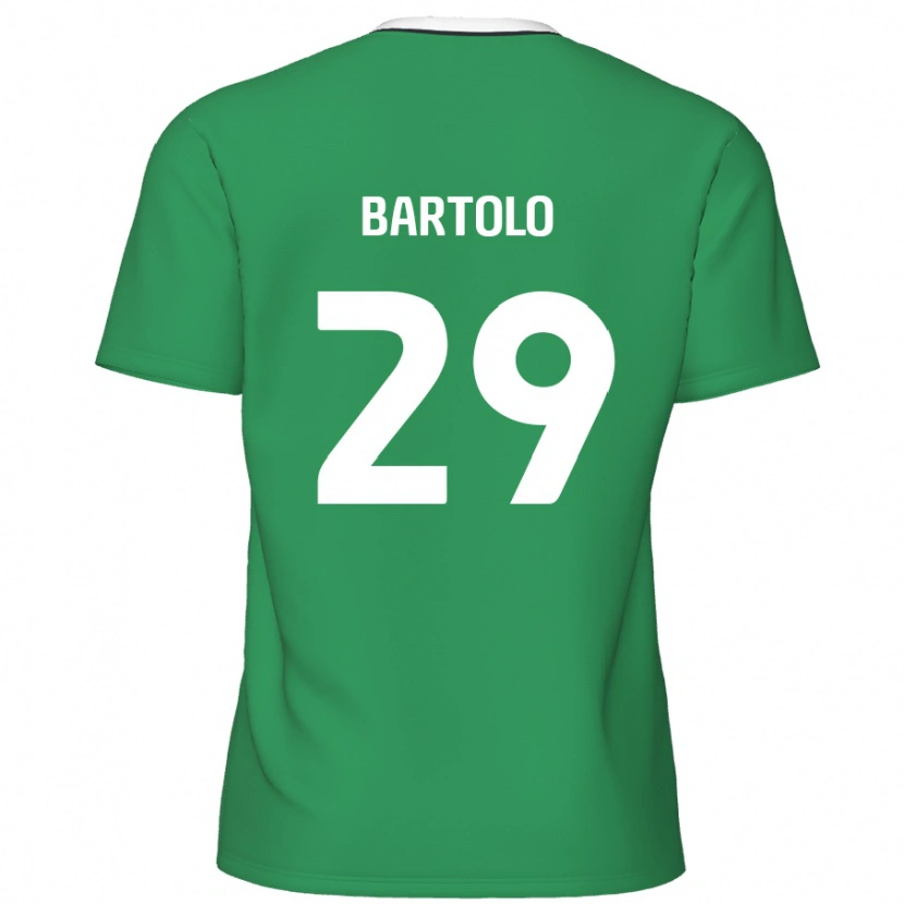 Danxen Mujer Camiseta Jaiden Bartolo #29 Verde Rayas Blancas 2ª Equipación 2024/25 La Camisa México