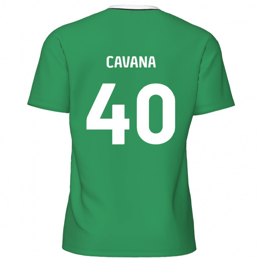 Danxen Mujer Camiseta Max Cavana #40 Verde Rayas Blancas 2ª Equipación 2024/25 La Camisa México