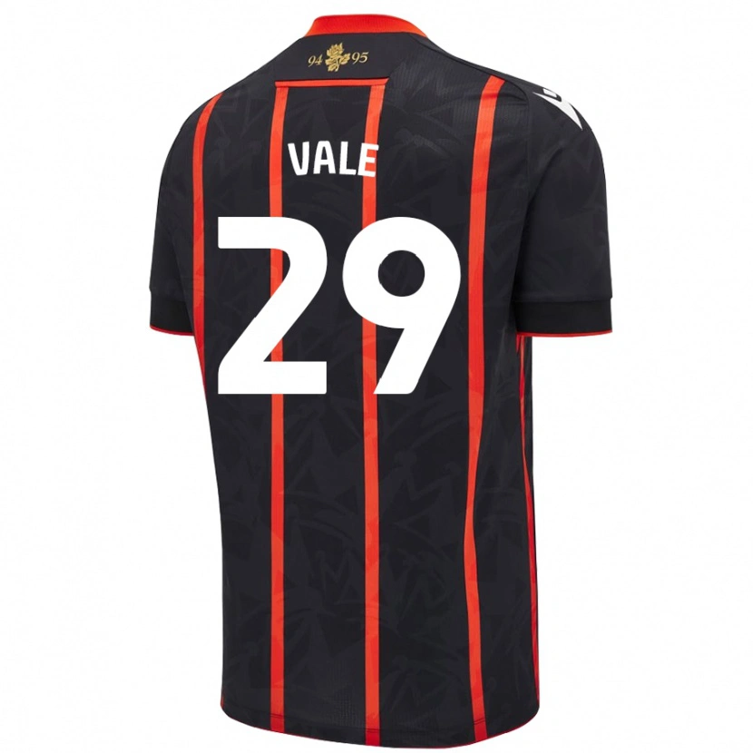 Danxen Mujer Camiseta Jack Vale #29 Negro Rojo 2ª Equipación 2024/25 La Camisa México