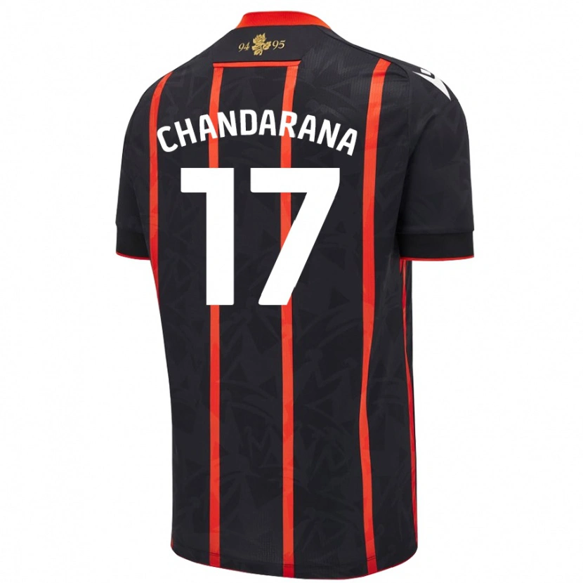 Danxen Mujer Camiseta Millie Chandarana #17 Negro Rojo 2ª Equipación 2024/25 La Camisa México