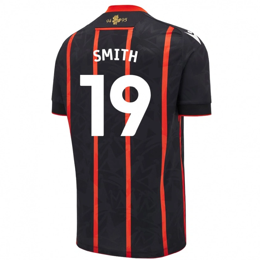 Danxen Mujer Camiseta Evie Smith #19 Negro Rojo 2ª Equipación 2024/25 La Camisa México