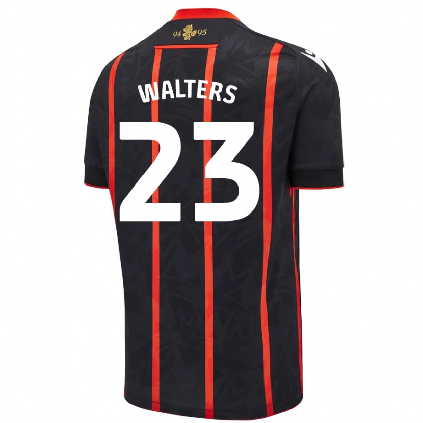 Danxen Mujer Camiseta Georgia Walters #23 Negro Rojo 2ª Equipación 2024/25 La Camisa México