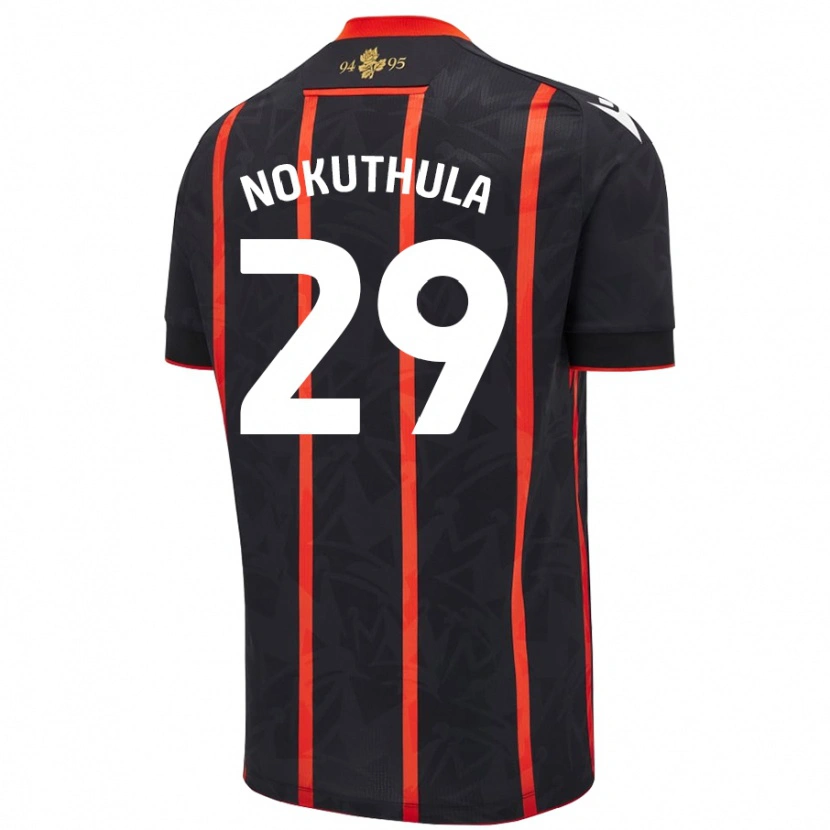 Danxen Mujer Camiseta Faith Nokuthula #29 Negro Rojo 2ª Equipación 2024/25 La Camisa México