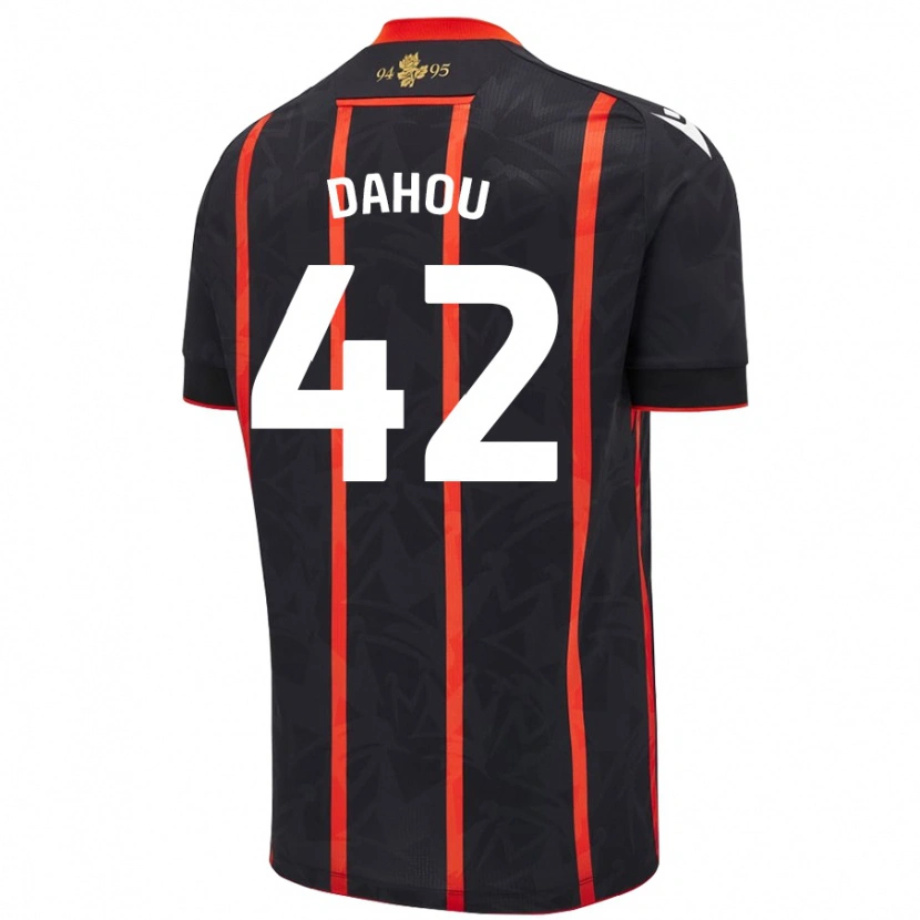 Danxen Mujer Camiseta Jemima Dahou #42 Negro Rojo 2ª Equipación 2024/25 La Camisa México