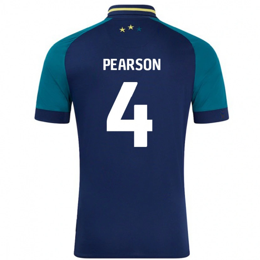 Danxen Mujer Camiseta Matty Pearson #4 Azul Marino Verde Oscuro 2ª Equipación 2024/25 La Camisa México