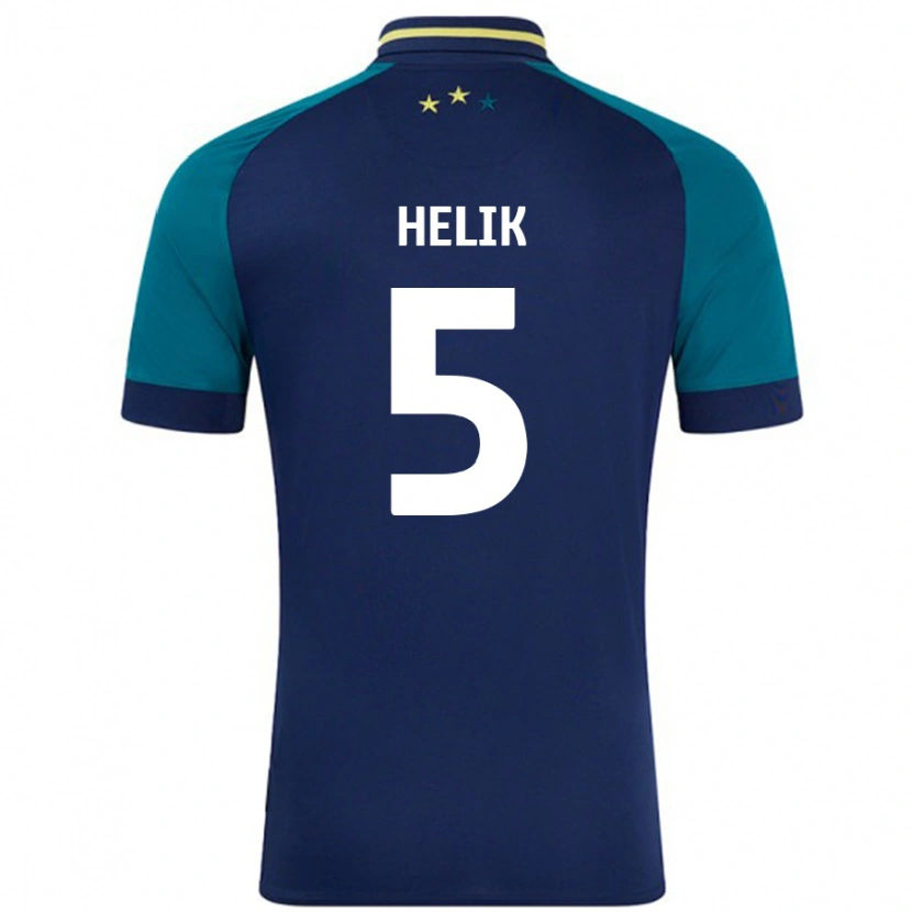 Danxen Mujer Camiseta Michal Helik #5 Azul Marino Verde Oscuro 2ª Equipación 2024/25 La Camisa México