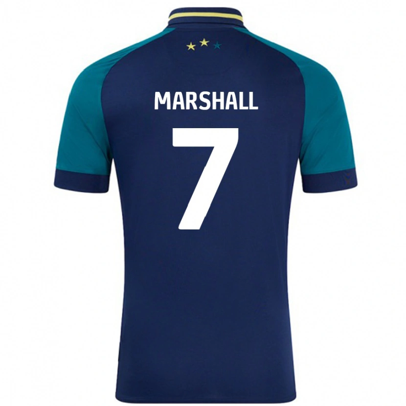 Danxen Mujer Camiseta Callum Marshall #7 Azul Marino Verde Oscuro 2ª Equipación 2024/25 La Camisa México