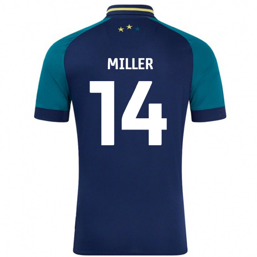 Danxen Mujer Camiseta Mickel Miller #14 Azul Marino Verde Oscuro 2ª Equipación 2024/25 La Camisa México