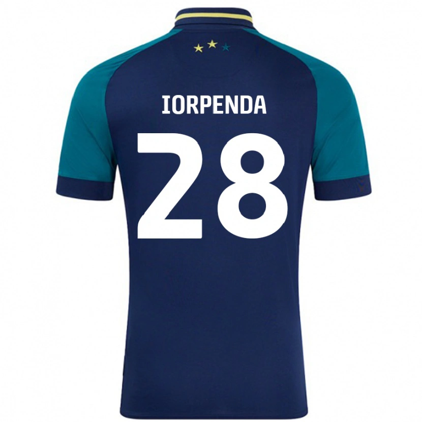 Danxen Mujer Camiseta Tom Iorpenda #28 Azul Marino Verde Oscuro 2ª Equipación 2024/25 La Camisa México
