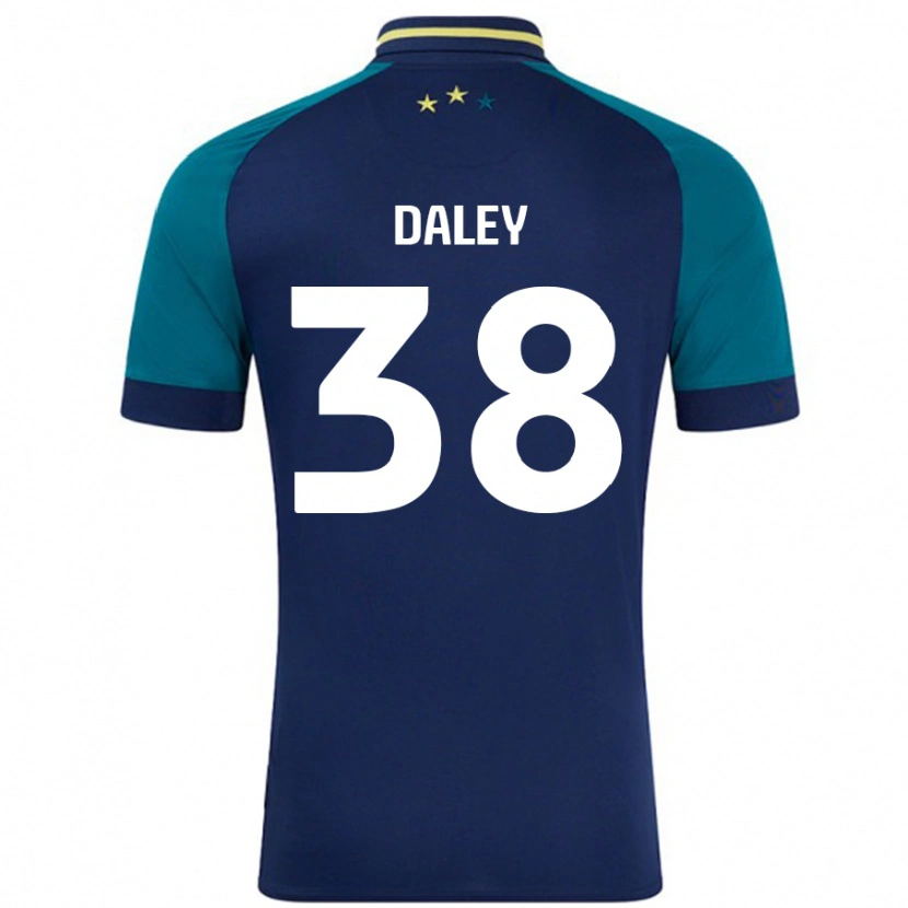 Danxen Mujer Camiseta Luke Daley #38 Azul Marino Verde Oscuro 2ª Equipación 2024/25 La Camisa México