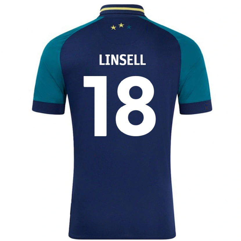 Danxen Mujer Camiseta Alice Linsell #18 Azul Marino Verde Oscuro 2ª Equipación 2024/25 La Camisa México