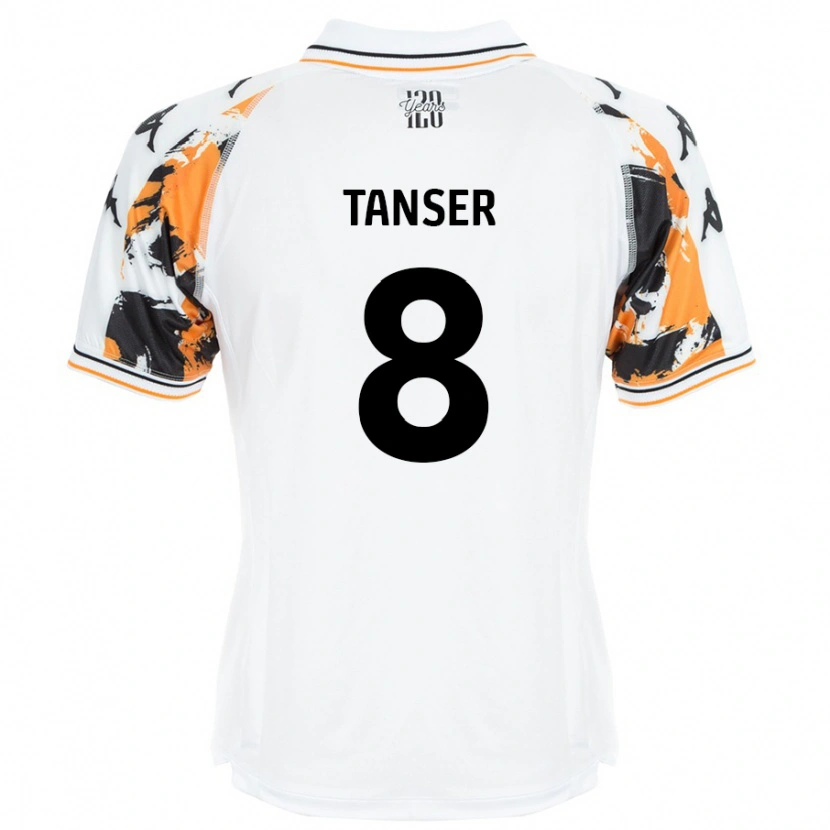 Danxen Mujer Camiseta Ellie Tanser #8 Blanco 2ª Equipación 2024/25 La Camisa México