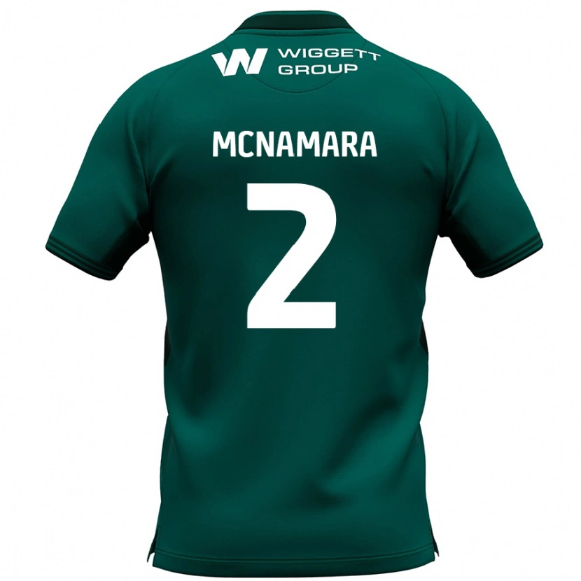 Danxen Mujer Camiseta Danny Mcnamara #2 Verde 2ª Equipación 2024/25 La Camisa México