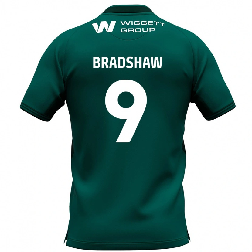 Danxen Mujer Camiseta Tom Bradshaw #9 Verde 2ª Equipación 2024/25 La Camisa México