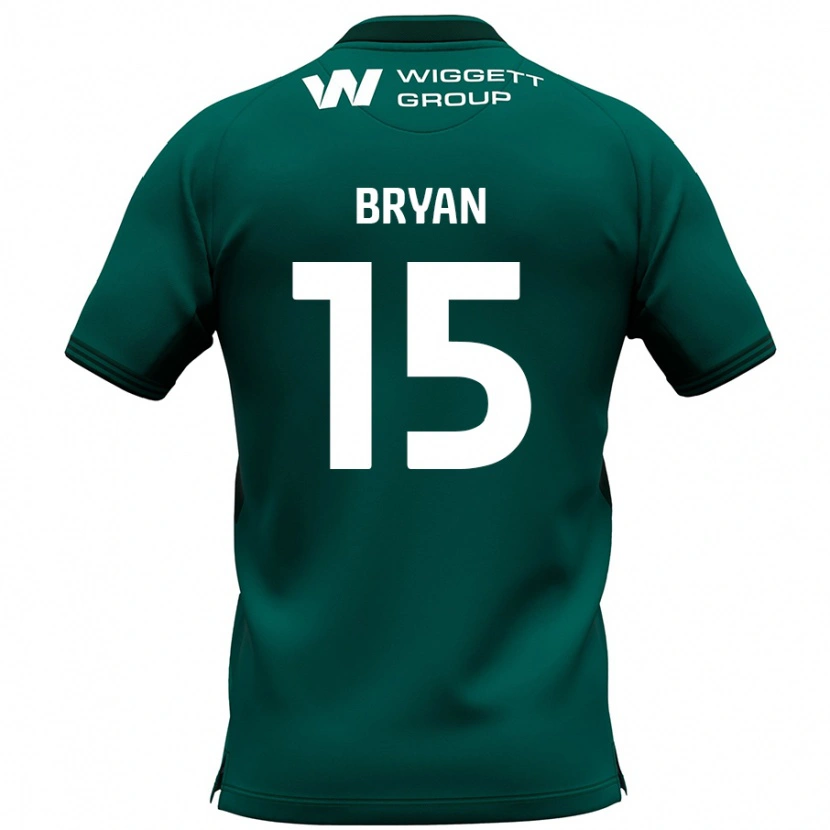 Danxen Mujer Camiseta Joe Bryan #15 Verde 2ª Equipación 2024/25 La Camisa México