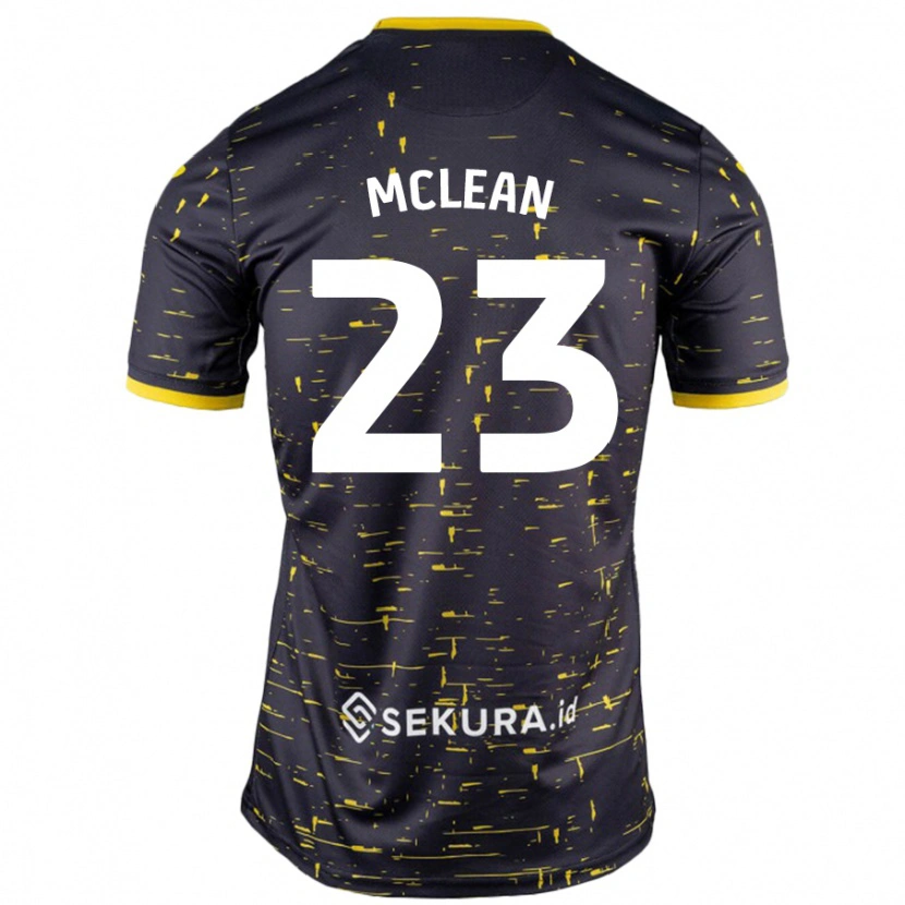 Danxen Mujer Camiseta Kenny Mclean #23 Negro Amarillo 2ª Equipación 2024/25 La Camisa México