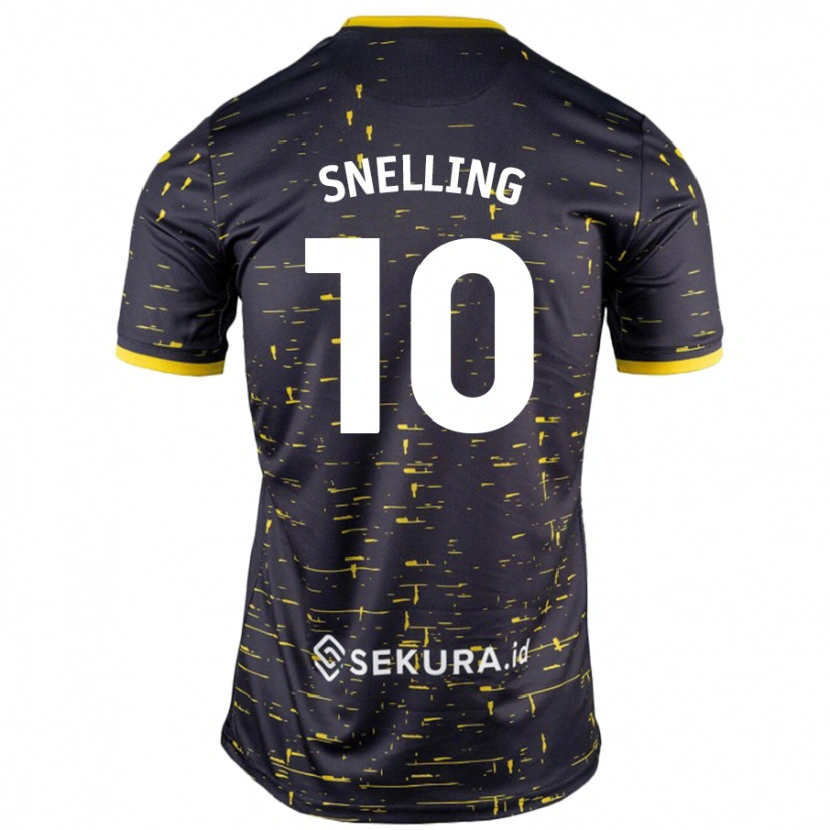 Danxen Mujer Camiseta Natasha Snelling #10 Negro Amarillo 2ª Equipación 2024/25 La Camisa México