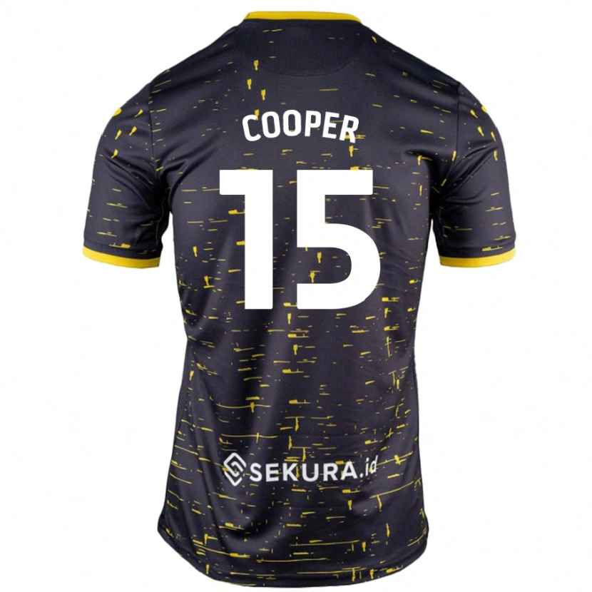 Danxen Mujer Camiseta Naomi Cooper #15 Negro Amarillo 2ª Equipación 2024/25 La Camisa México