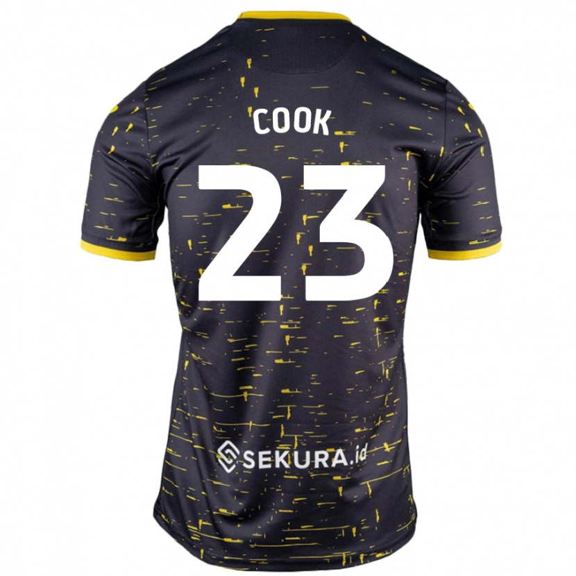 Danxen Mujer Camiseta Olivia Cook #23 Negro Amarillo 2ª Equipación 2024/25 La Camisa México