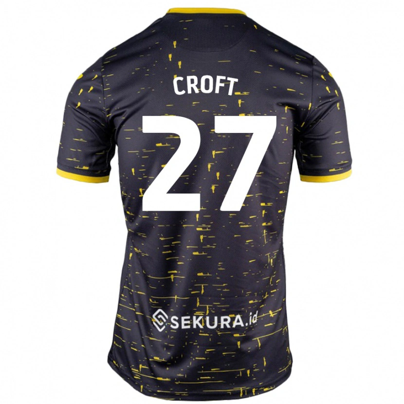 Danxen Mujer Camiseta Mary Croft #27 Negro Amarillo 2ª Equipación 2024/25 La Camisa México